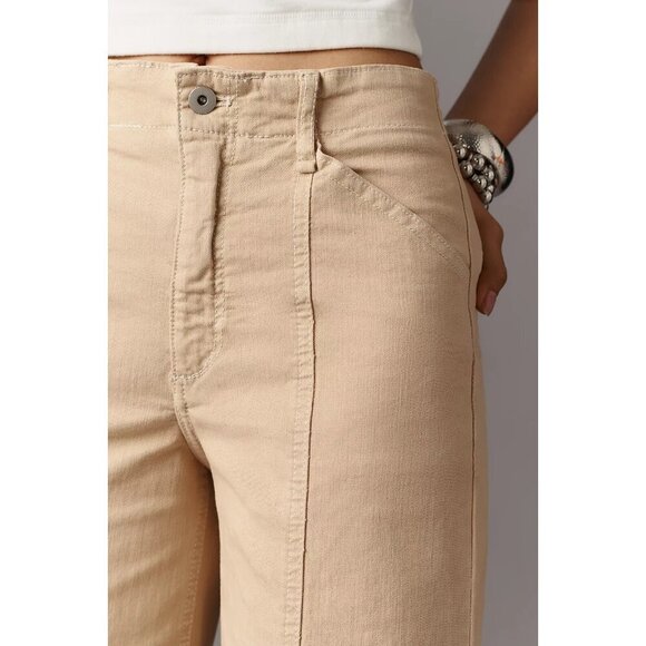 The Delaney Crop Clean-Seamed High-Rise Wide-Leg Jeans by Maeve 18W PLUS SIZE - Picture 4 of 4